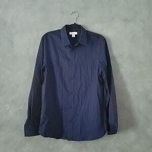 Calvin Klein racer stripe button down